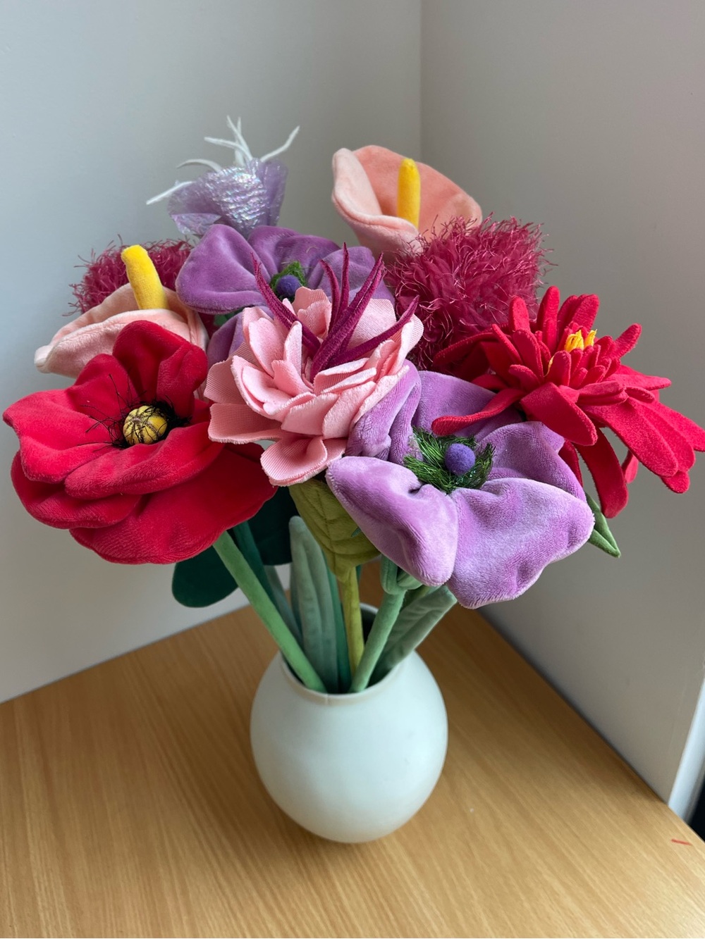 CJ Hendry plush flowers bouquet of 10 limited release blooms